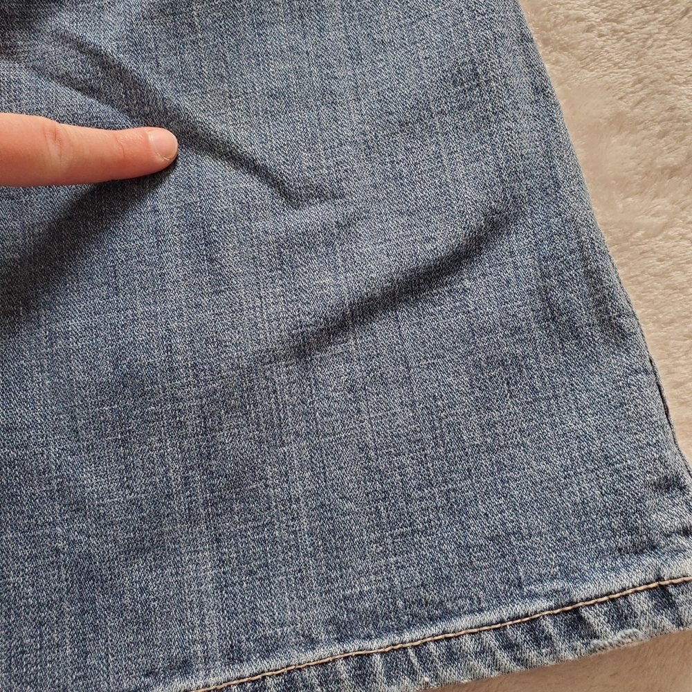 Levis 542 Flare Jeans Womens 16 W Blue Denim Flap Pocket - Picture 9 of 15